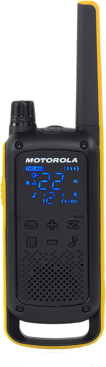 Motorola Solutions T470 Two-Way Radio Black W/Yellow Rechargeable Two Pack