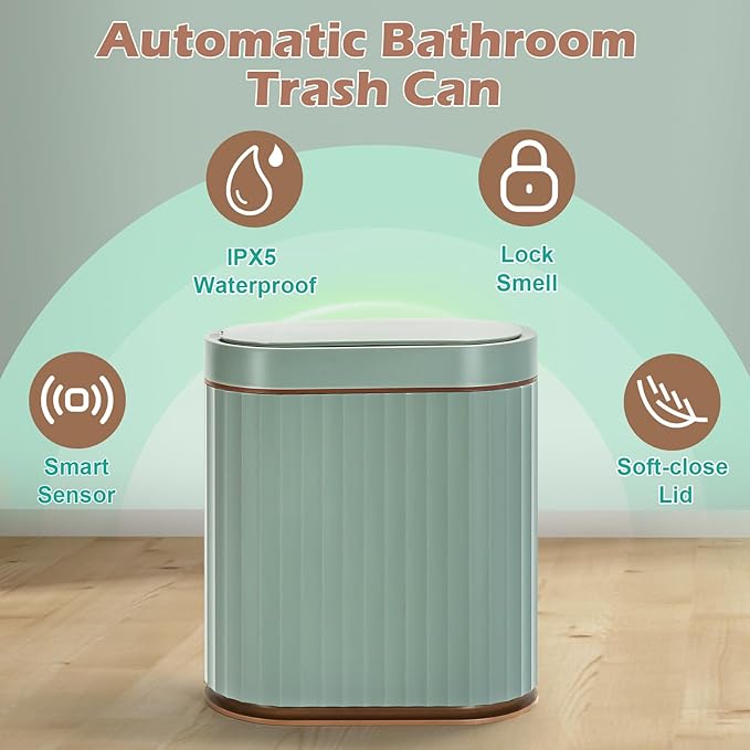 ELPHECO Bathroom Trash Can