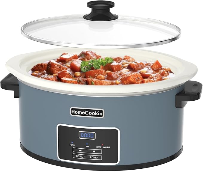 HOMECOOKIN 7-Quart Programmable Slow Cooker