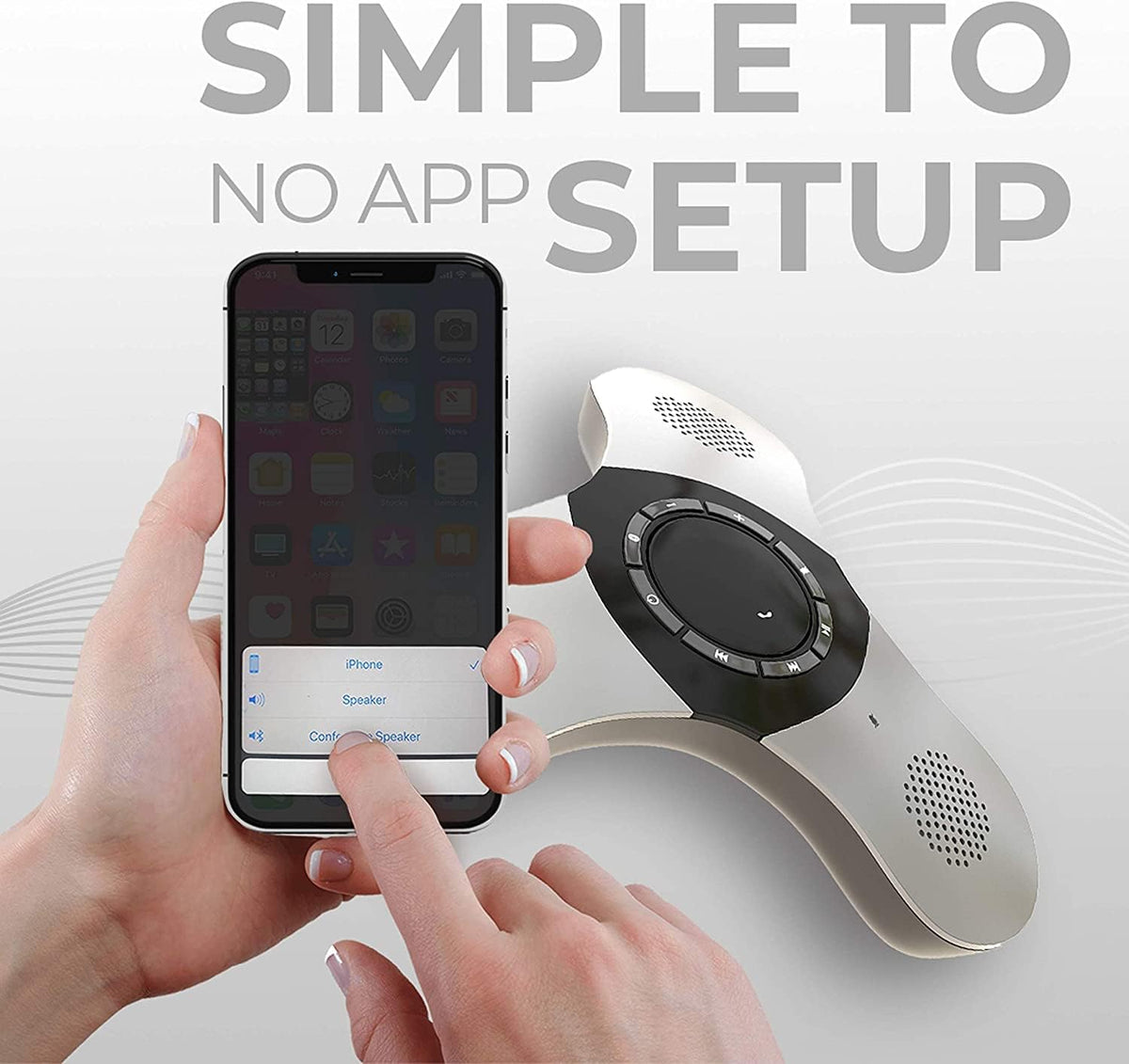 Conference Speaker and Microphone, 360° Voice Pickup, Noise Reduction
