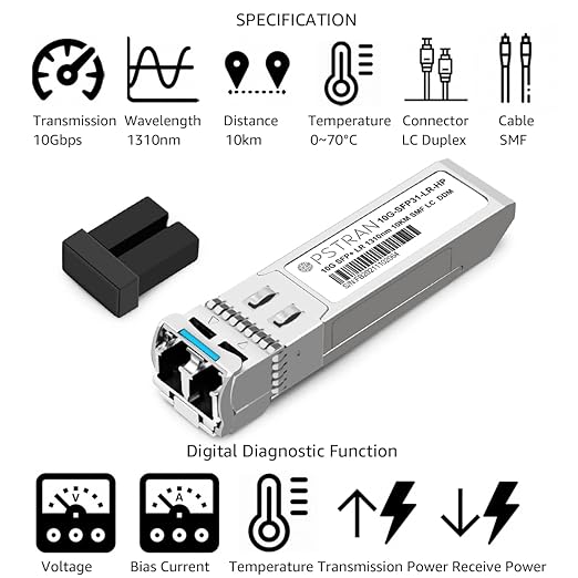 OPSTRAN 10GBASE-LR SFP+ Optical Transceiver Module Compatible (10 Pack)
