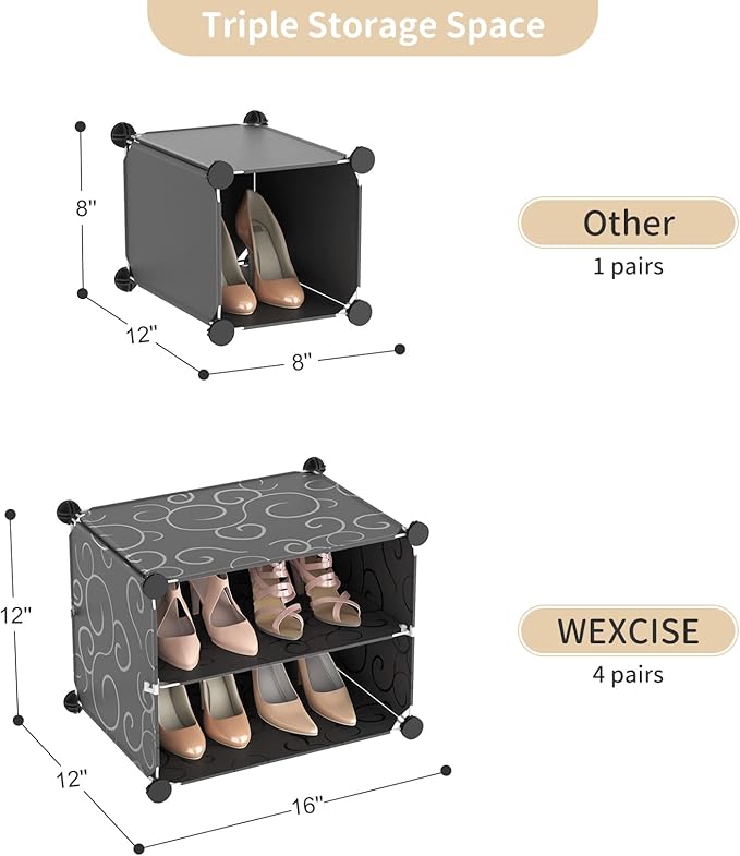 Portable Shoe Rack Organizer (96 Pairs)