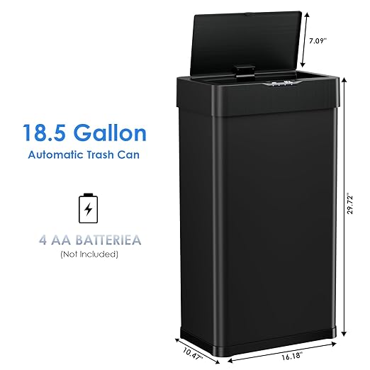 AthLike Sensor Trash Can, Touchless Motion Sensor Trash Bin, Smart Automatic