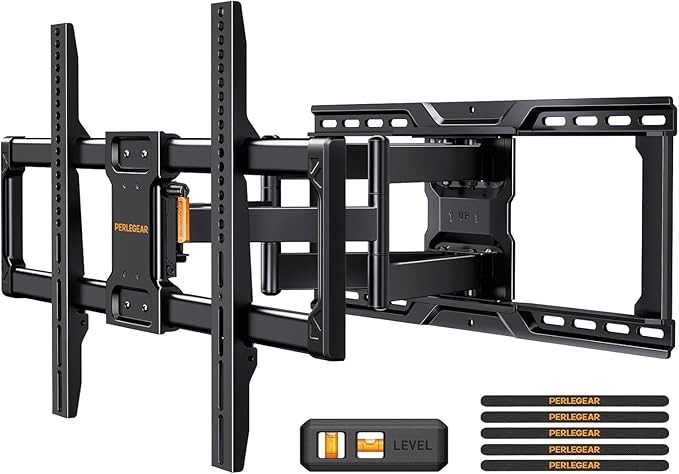 Perlegear UL-Listed Full Motion TV Wall Mount