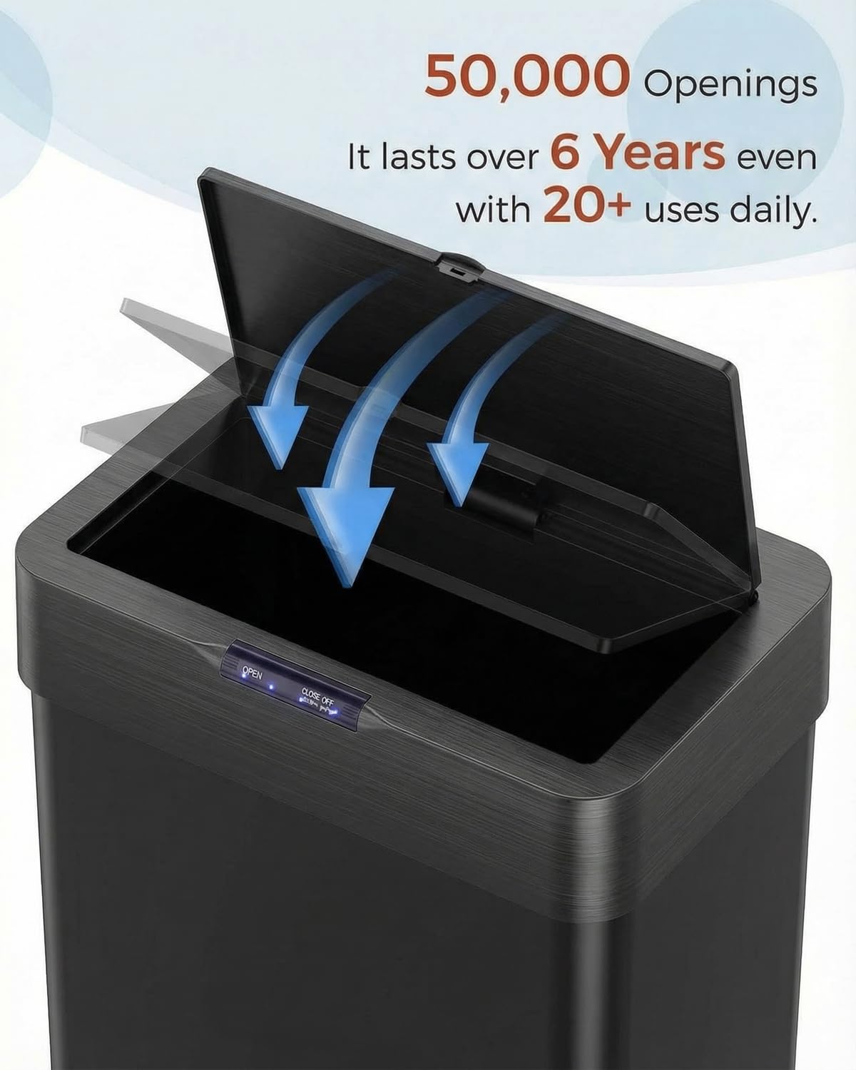 TLSUNNY 21.1 Gallon Motion Sensor Trash Can,Touchless Automatic Garbage Can