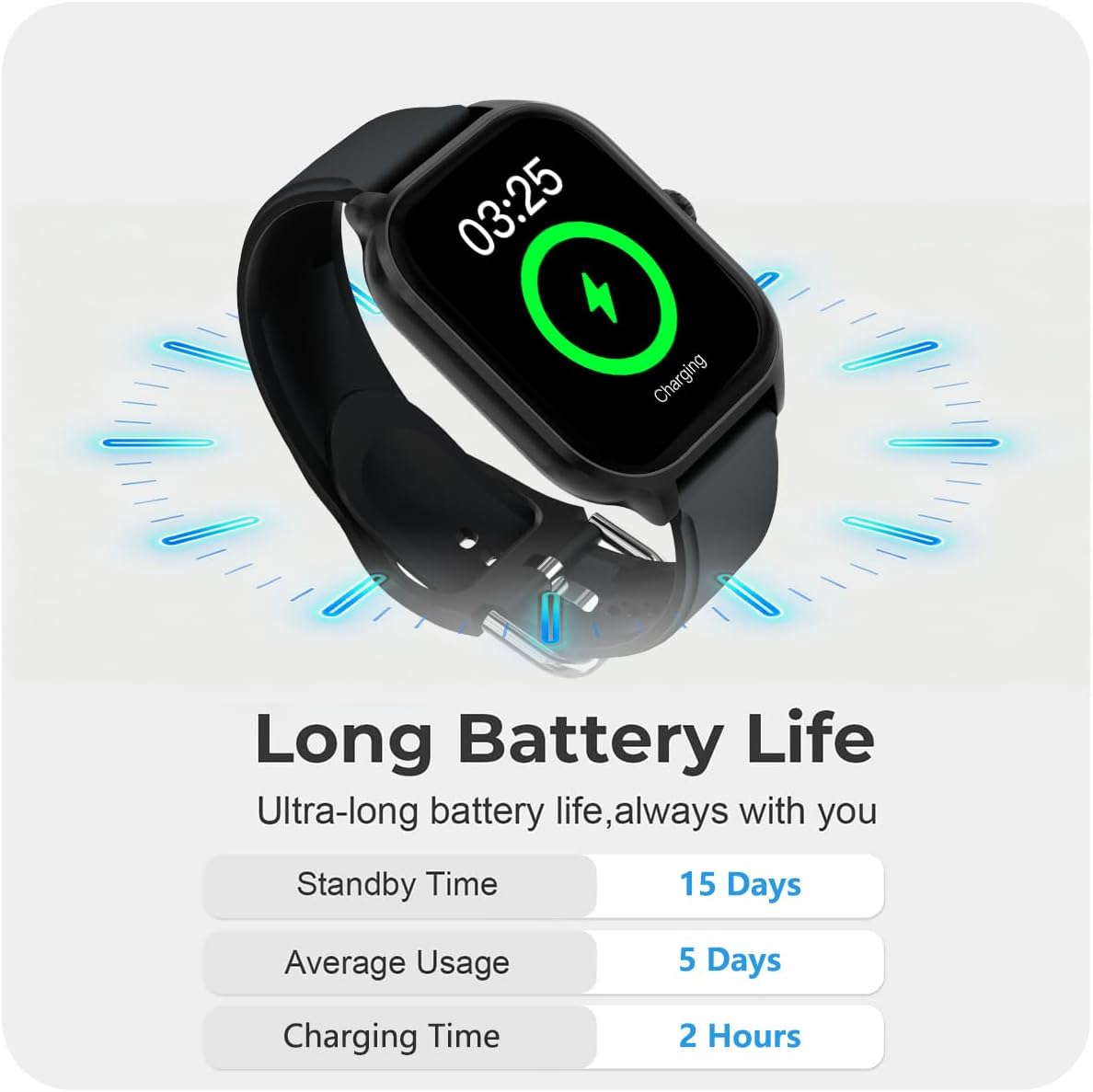 Basic Smart Watch for Android & iOS, Fitness Tracker Watch for Women Men