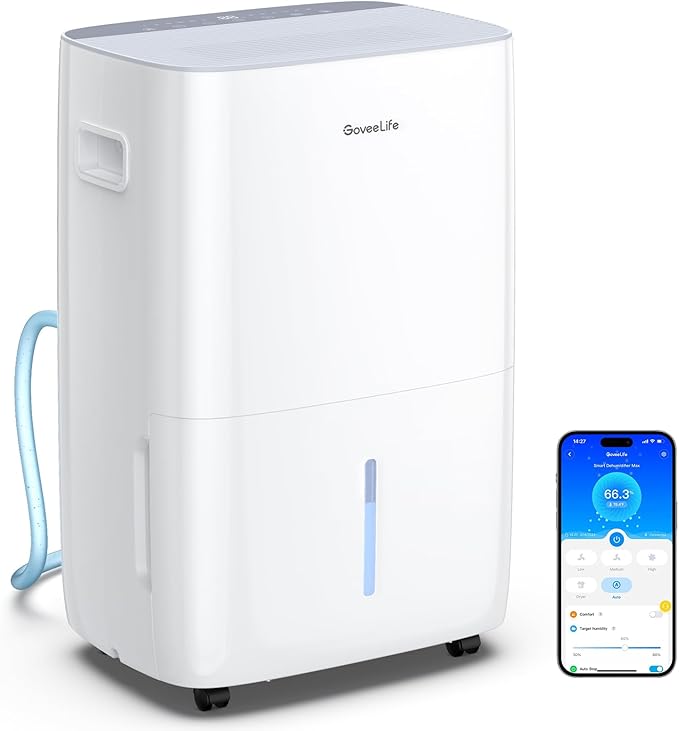 GoveeLife Dehumidifier for Home 4, 500 Sq. Ft. 50 to 137 Pint