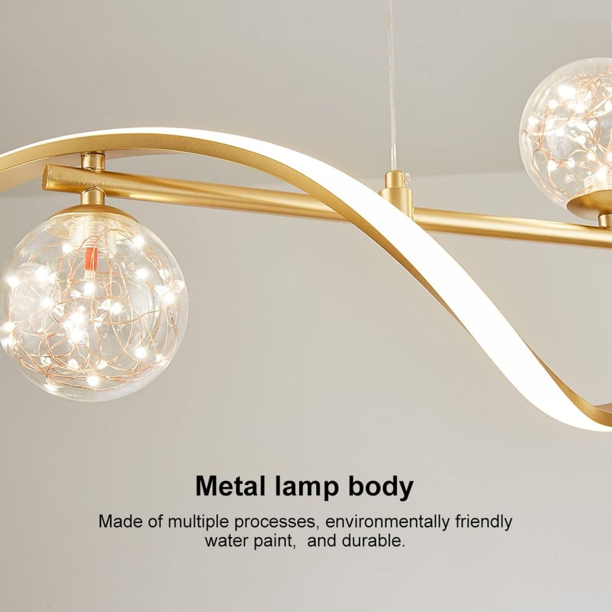 homary Kitchen Island Light with Glass Globes, 51.2" Gold Chandelier Dim...