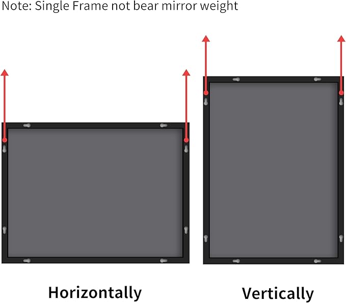 Bathroom Black Mirror, 36x55in Black Rectangle Mirror