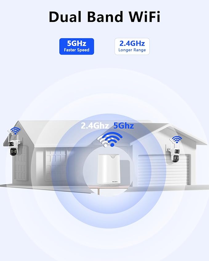 WEILAILIFE 【Auto Tracking & 2-Way Audio】 Security Cameras Wireless Outdoor