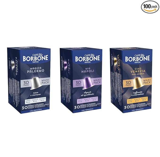 Caffè Borbone Variety Pack Aluminum Capsules Compatible (90 Count)