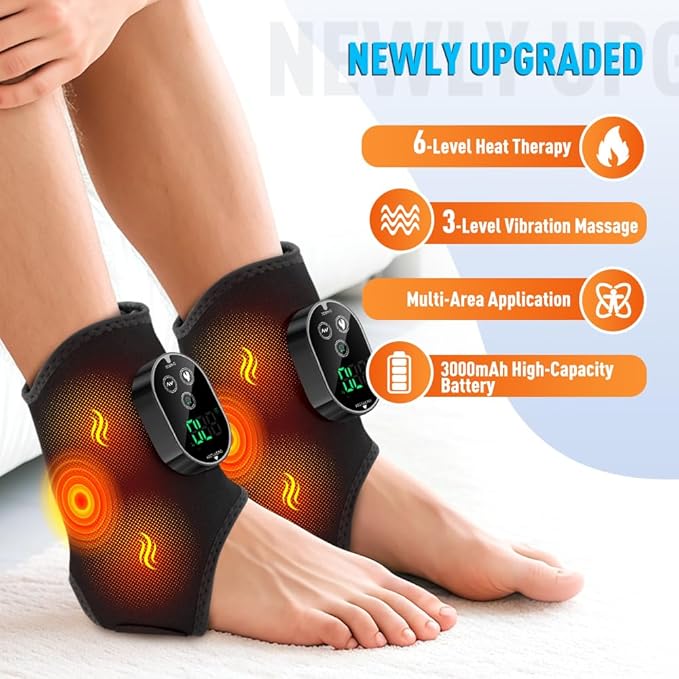 2-Pack Cordless Foot Massager for Neuropathy, Foot and Ankle Massager, Ankle