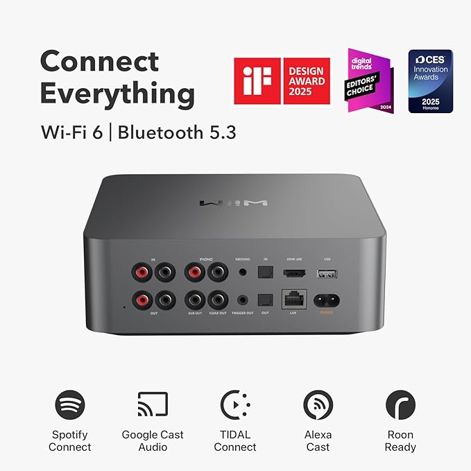 WiiM Ultra Music Streamer & Digital Preamp | 3.5" Touchscreen, Compa...