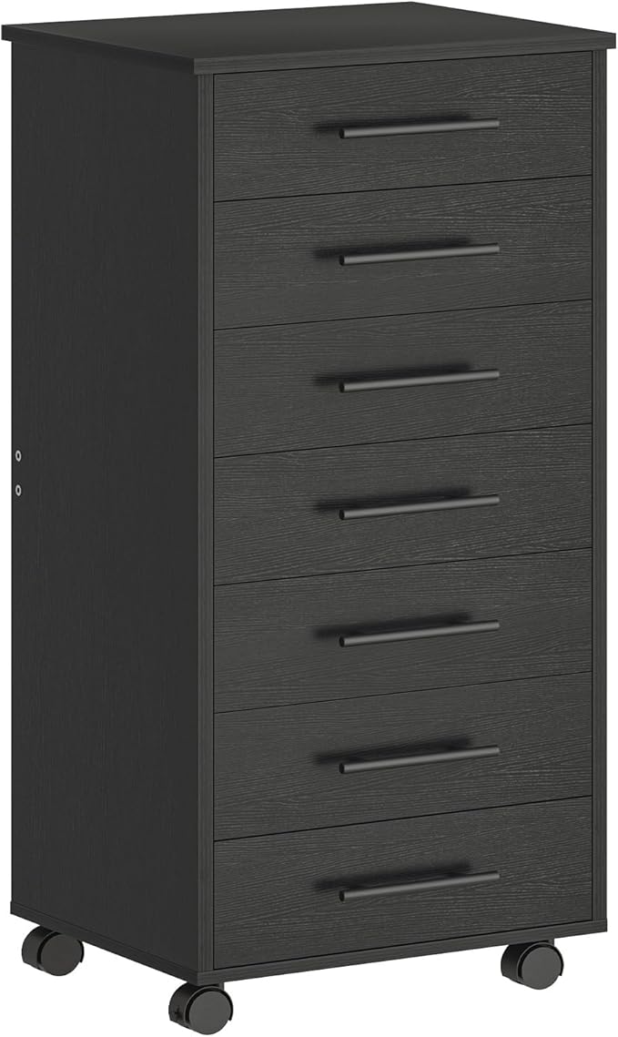 HOOBRO 7-Drawer File Cabinet, Wooden Office Cabinet