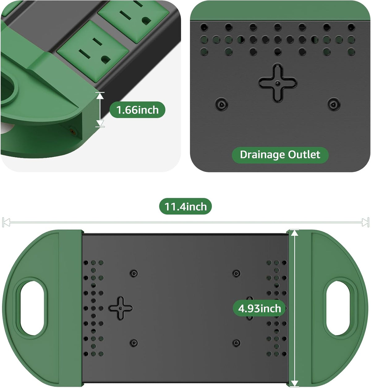 CCCEI Outdoor Power Strip Weatherproof with 8 Plug, Waterproof Extension Cord...