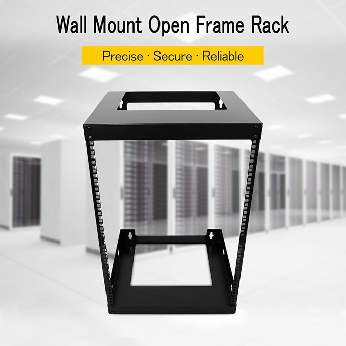 Raising Electronics 15U Wall Mount Open Frame 19 Inch Server Equipment Rack