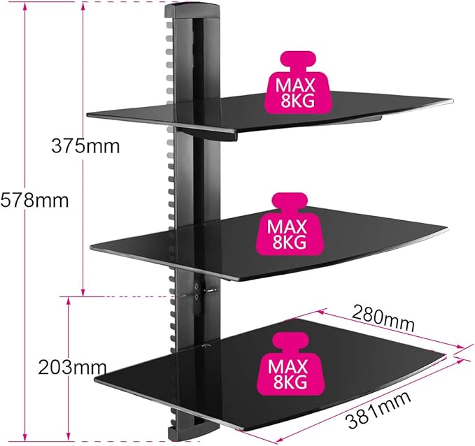 suptek 3 Floating Shelf Wall Bracket