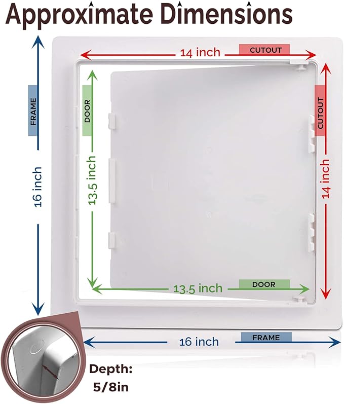 Morvat Access Panel 14x14 Inch for Drywall & Ceiling (2 Pack)