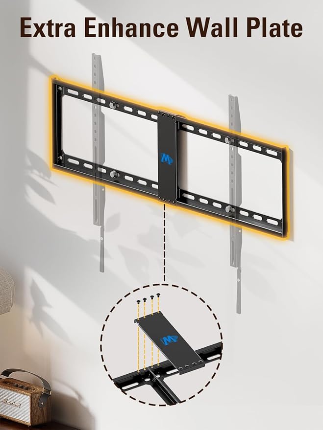 Mounting Dream Fixed TV Wall Mount, Low Profile Wall Mount Bracket