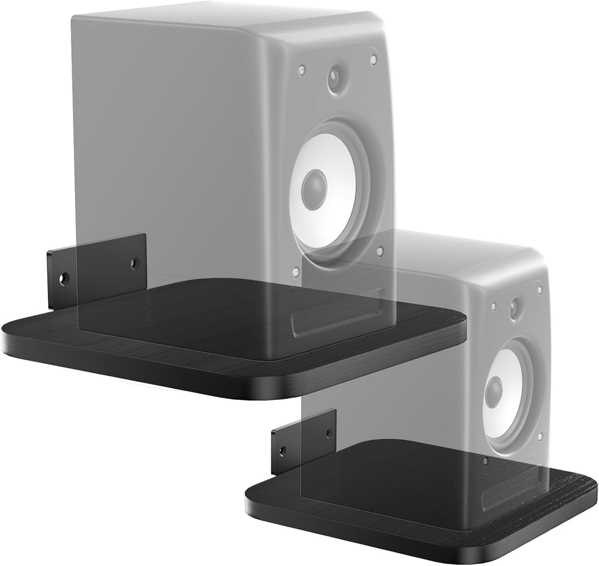 WALI Surround Sound Speaker Wall Mount, 1 Pair Heavy Duty Floating Shelf