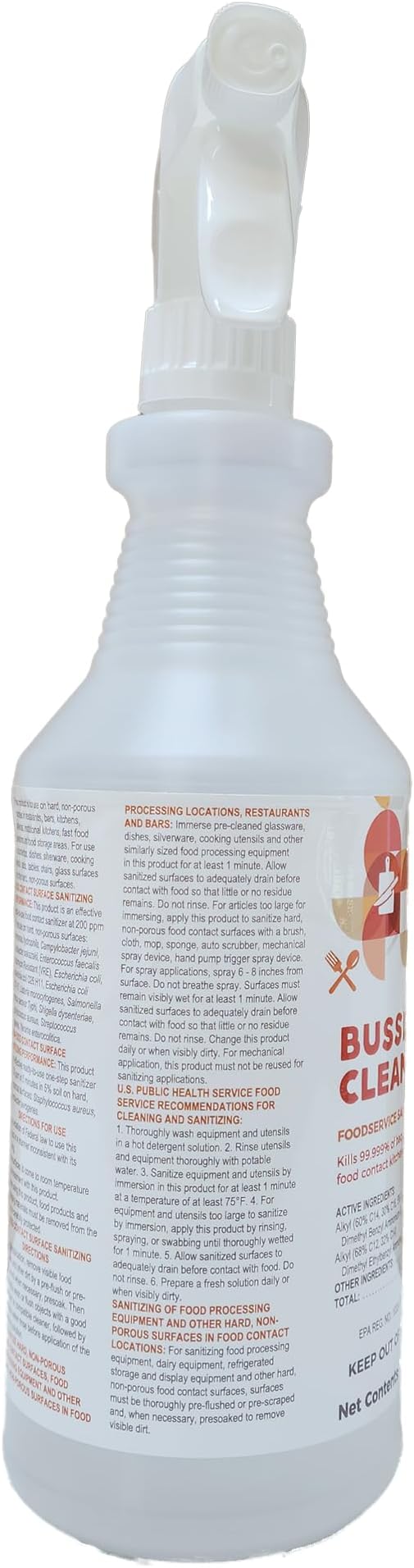 Bussit Clean Food Surface Sanitizer & Cleaner, Kills 99.9% of Kitchen Bac...