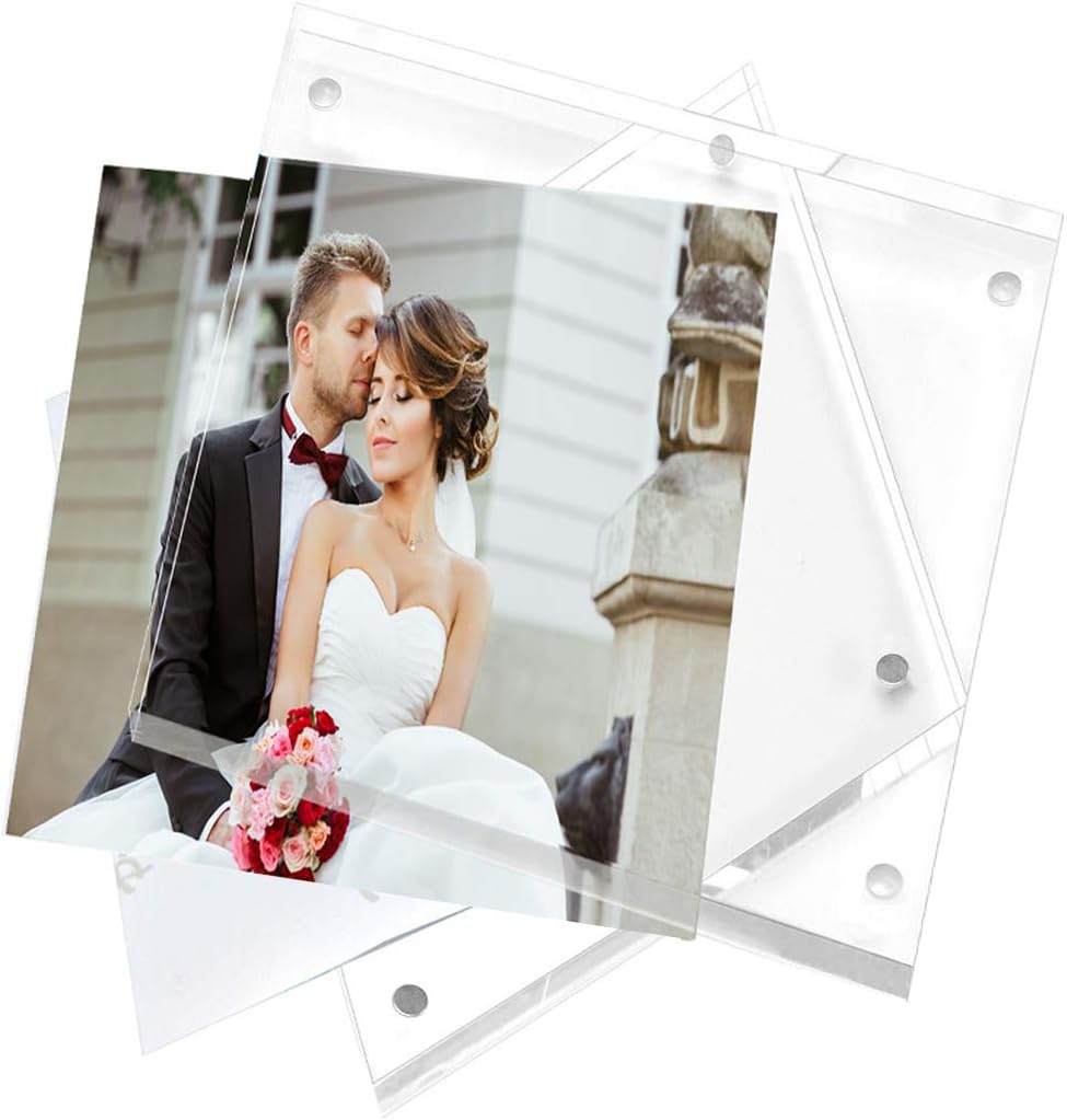Magicool Premium Acrylic Photo Frame- Magnet Photo Frame -Double Sied Thick D...