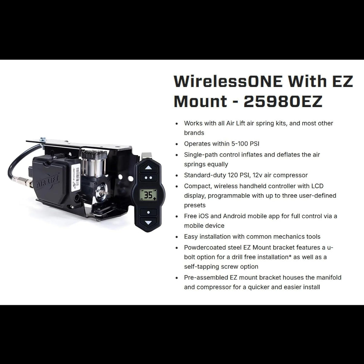 Air Lift LoadLifter 5000 Ultimate Air Spring Kit with WirelessONE & EZ Mo...