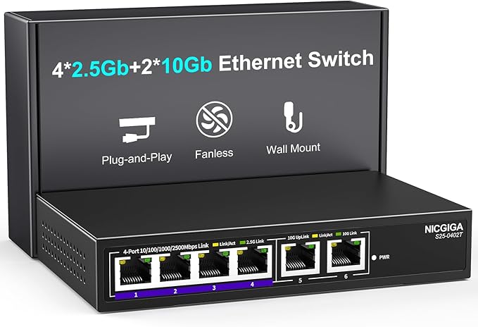 10Gbe Ethernet Switch Unmanaged