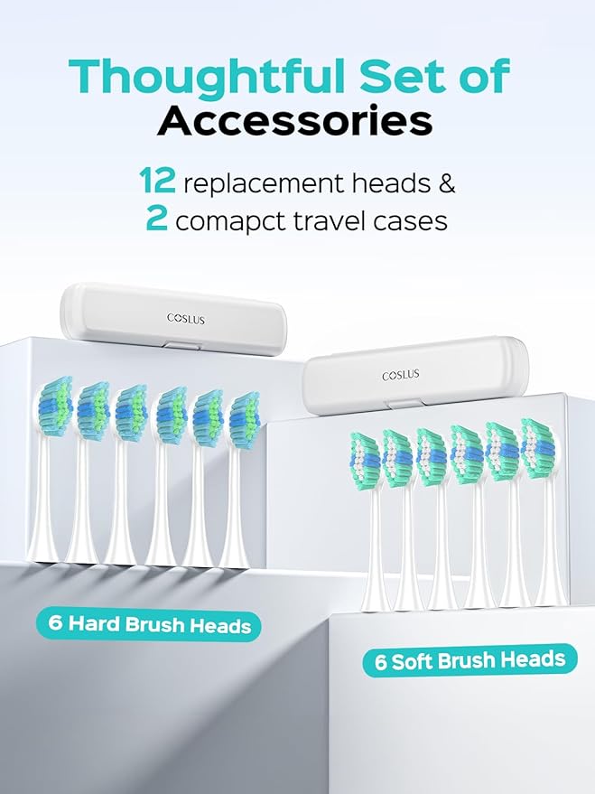 COSLUS Sonic Electric Toothbrush (2PCS)