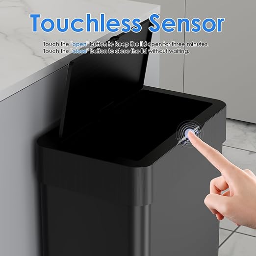 AthLike Sensor Trash Can, Touchless Motion Sensor Trash Bin, Smart Automatic