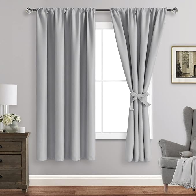 JIUZHEN Blackout Curtains for Bedroom– Thermal Insulated, Noise Reducing Room