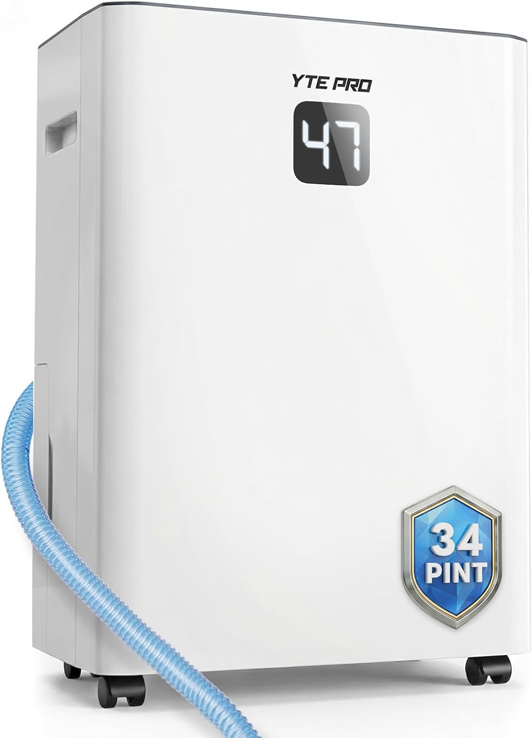 34Pint Dehumidifier for 2500Sq.Ft With 6.56Ft Drain Hose, for Basemen