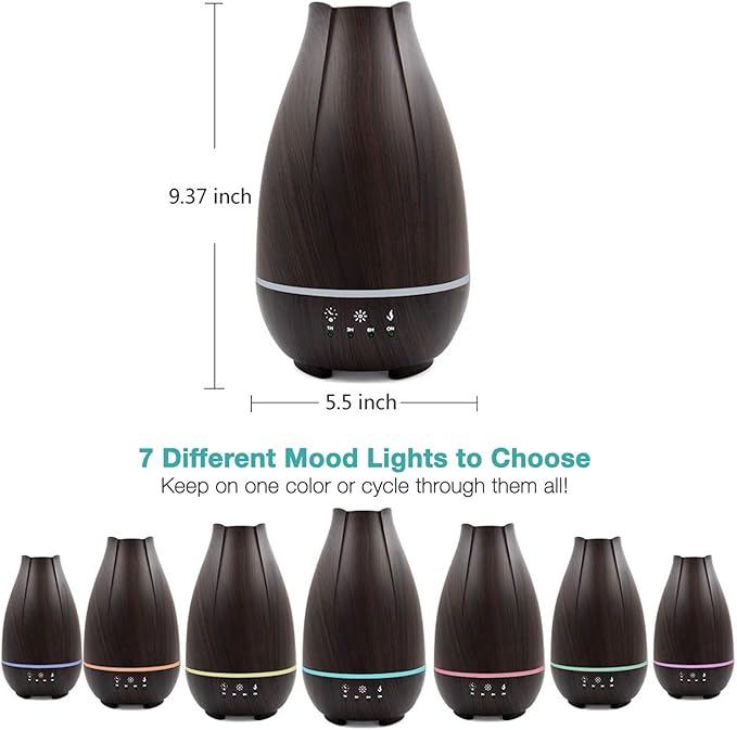 HealthSmart Essential Oil Diffuser, Cool Mist Humidifier and Aromatherapy (Pa...