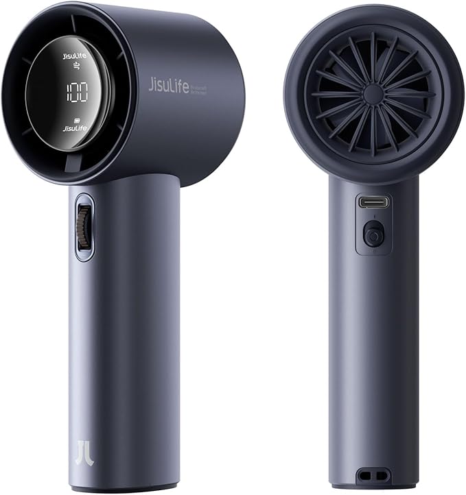 JISULIFE Portable Handheld Fan, Speed Adjustable Turbo Mini and 3600mAh Battery