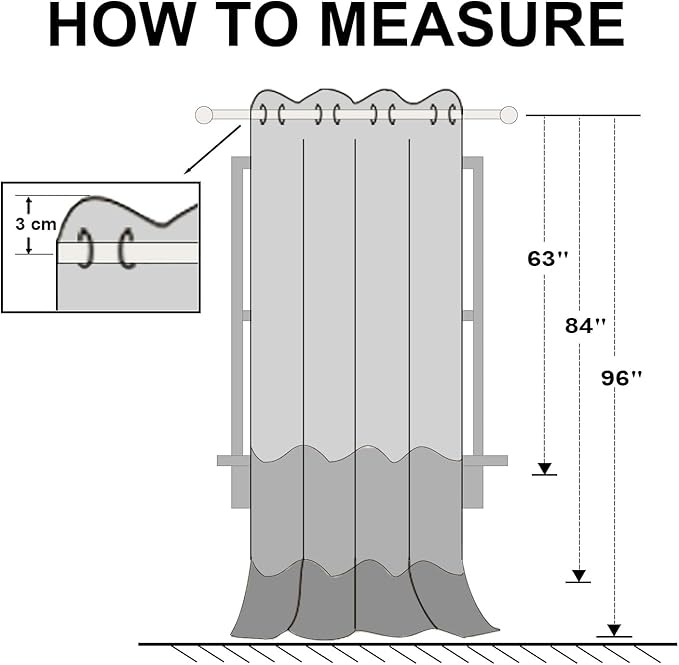 Hiasan Room Darkening Curtains for Bedroom, 70 x 84 Inches