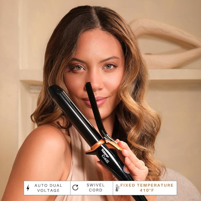 TAIFF Curves Professional Black Titanium Curling Iron – High-Performance Hair
