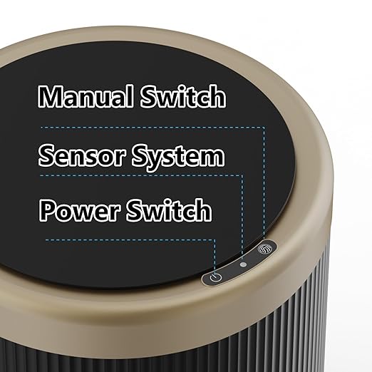 URALFA Automatic Motion Sensor Bathroom Trash Can