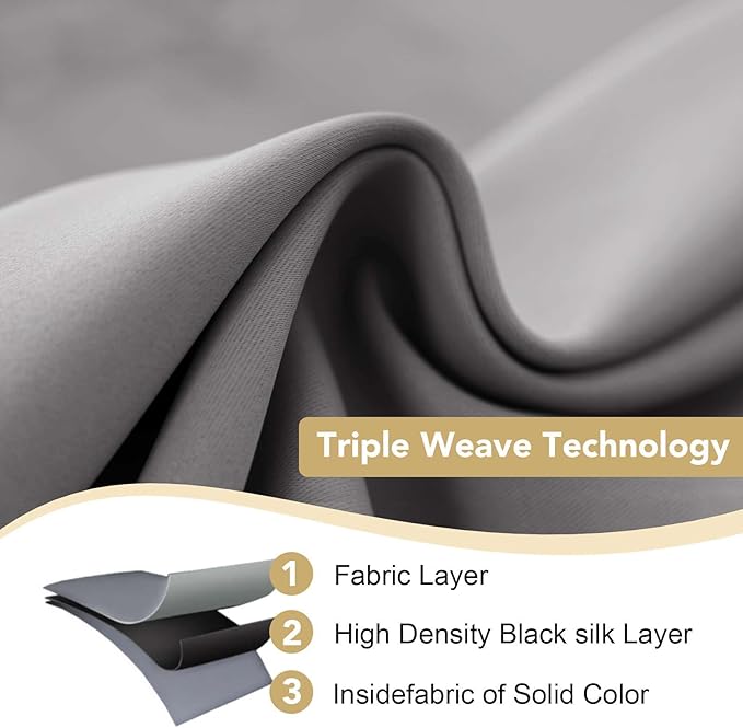 H.VERSAILTEX Three Pass Microfiber Blackout Thermal Insulated Grommet Panel (...