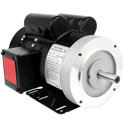 1.5HP Electric Motor 3450RPM Reversible Single Phase 56C Frame General Purpose