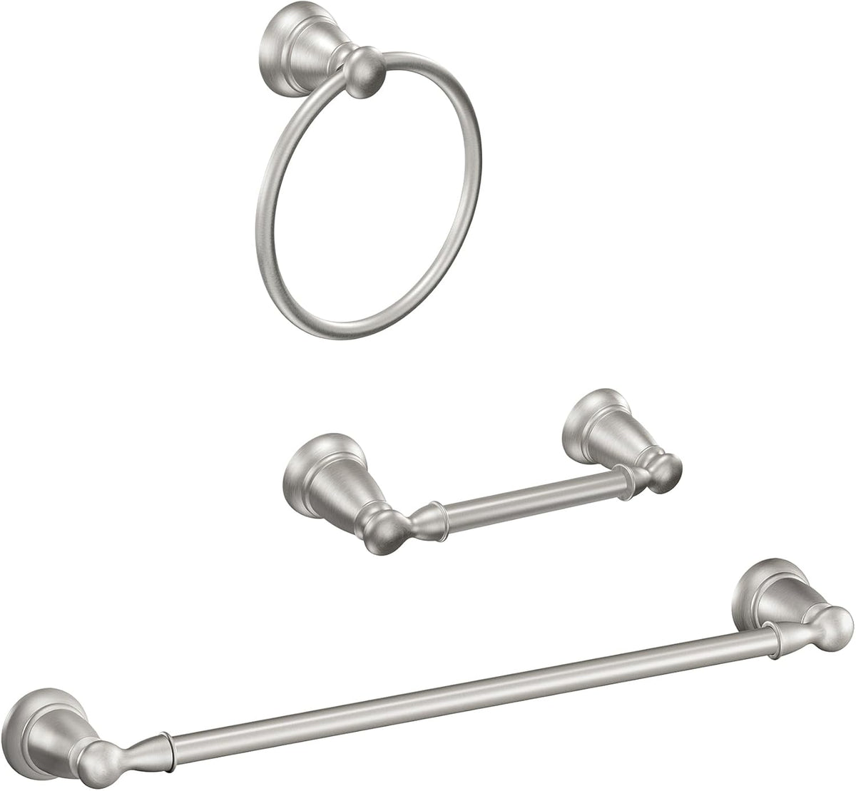 MOEN Banbury 3-Piece Bath Accessory Kit in Brushed Nickel