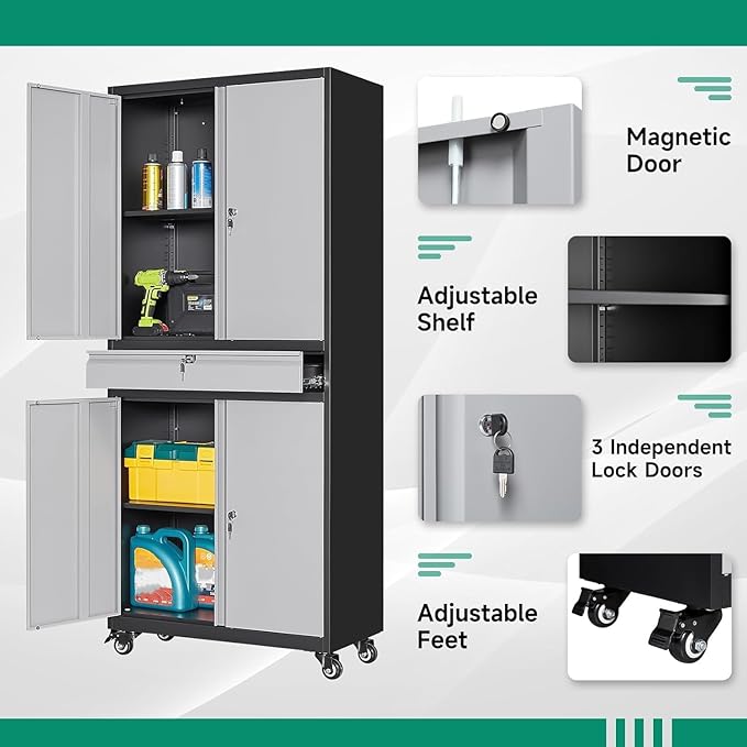 Letaya Metal Garage Storage Cabinet