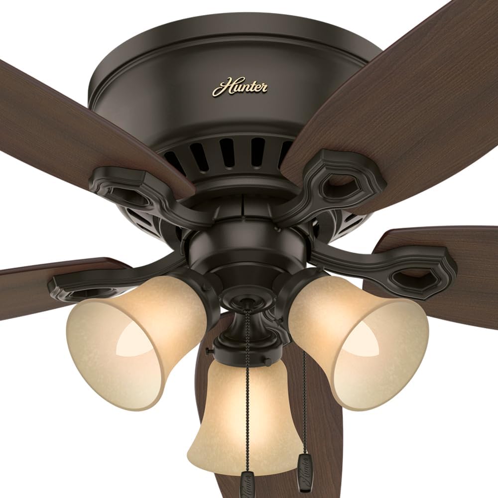 Hunter Builder, Indoor, Ceiling Fan, with LED Lights, 52 inch, New Bronze