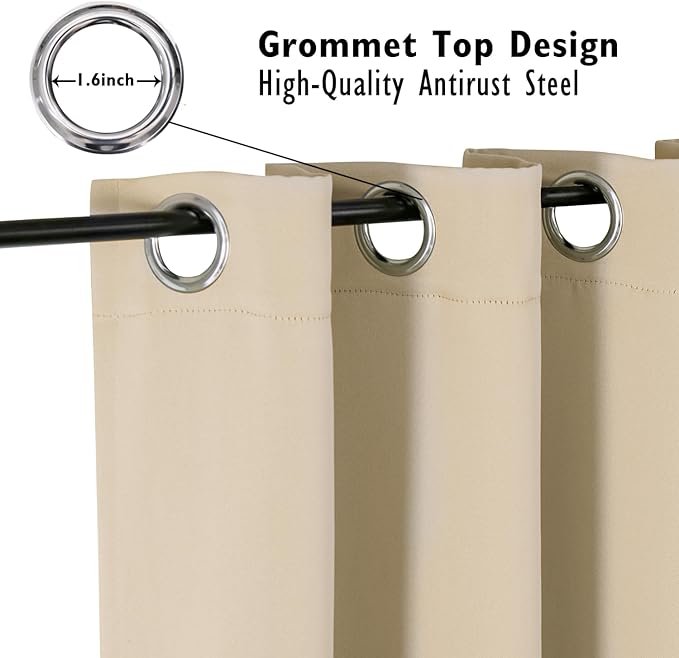 ChrisDowa Blackout Curtains 102 inches Long