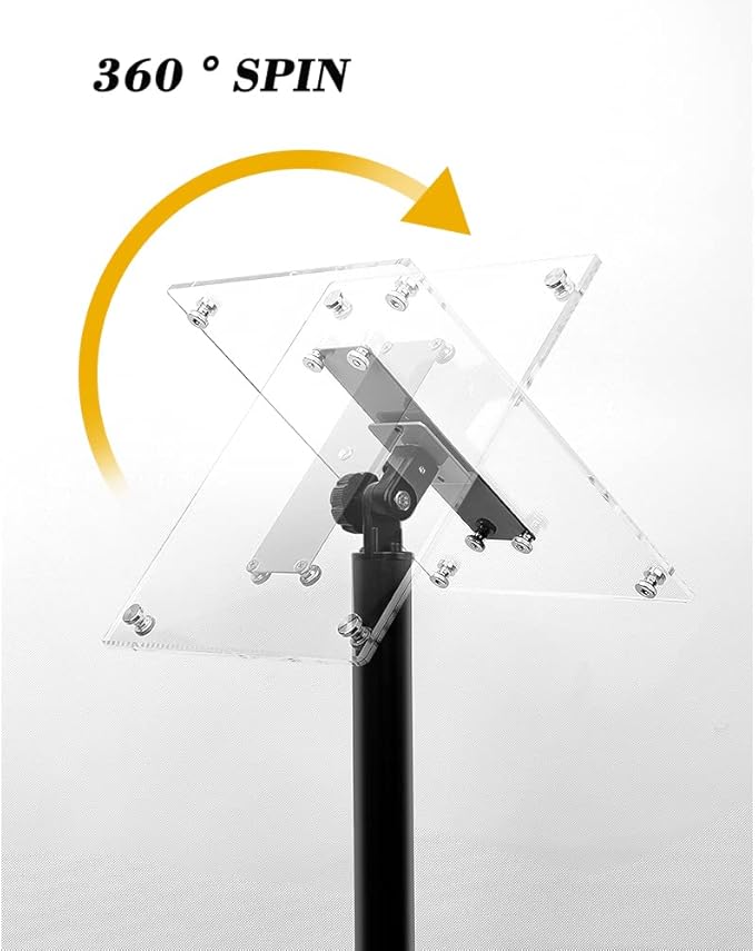DISPLAYSWORKER Adjustable Heavy Duty Pedestal Sign holder floor Stand, sign