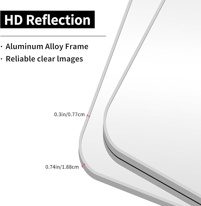 Silver Bathroom Mirror, 36 x 36 Inch Square Mirrors