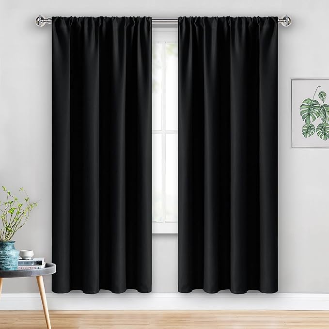 JIUZHEN Blackout Curtains for Bedroom– Thermal Insulated, Noise Reducing Room