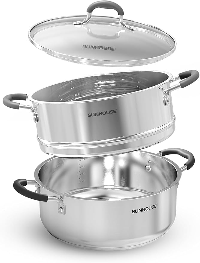 SUNHOUSE - 4.6 Quart Steamer Pots