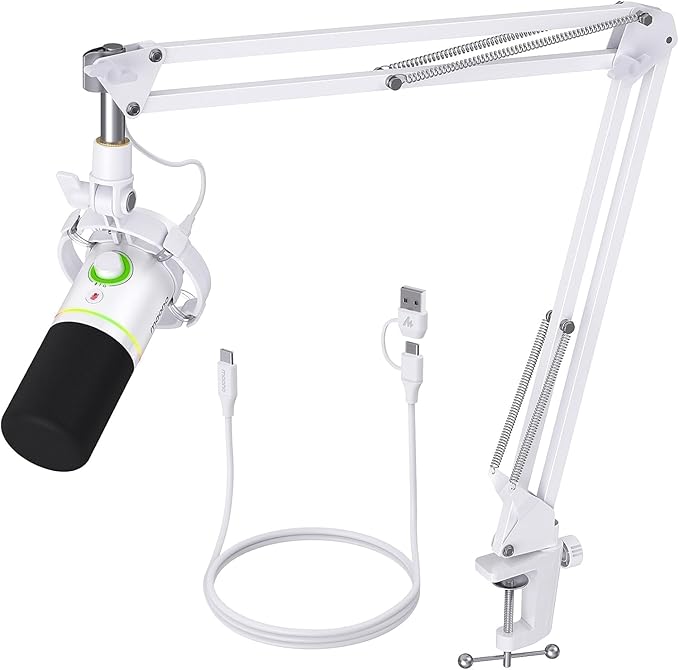 MAONO XLR/USB Dynamic Microphone Kit, RGB Podcast Mic