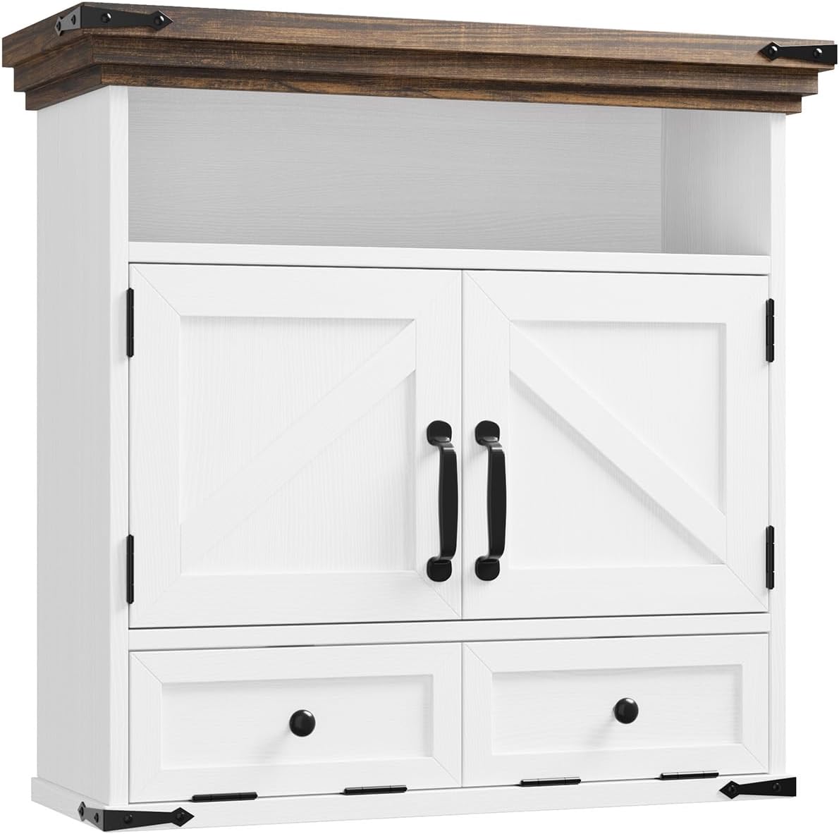 Bathroom Wall Cabinet, Farmhouse Medicine Cabinet with Door, 8.9"D x 25....