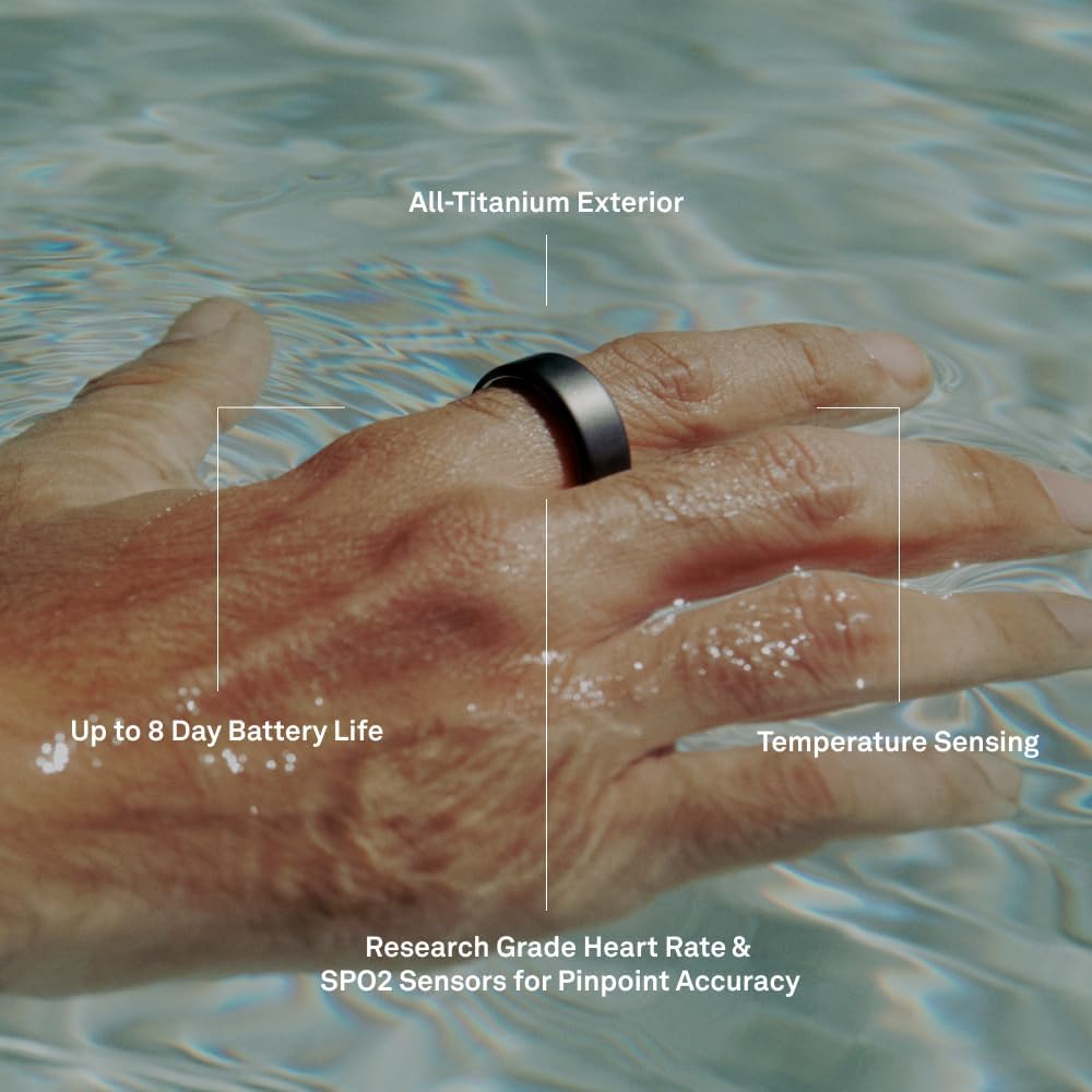 OURA Ring 4 Smart Ring - Silver - Size 10